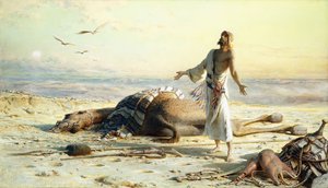 砂漠の難破船、1886 作： Carl Haag