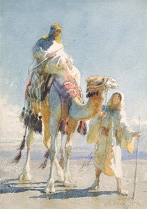 シェイクと彼のガイド、1874 作： Carl Haag