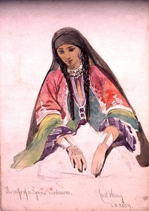 シリア人ベダウィーの妻 作： Carl Haag
