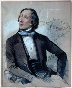 ハンス・クリスチャン・アンデルセン（1805-1875）の肖像 作： Carl Hartmann