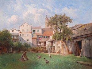 ティットモニングの石鹸メーカーの家のカール・ハウノルド中庭 1907年 作： Carl Haunold