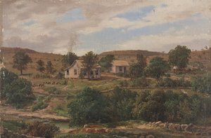 テキサス州ジョンソンシティ近郊のクラッペンバッハ牧場 作： Carl Hermann Frederick Lungkwitz