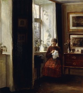 縫う少女 作： Carl Holsoe