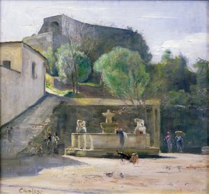 イタリアの噴水で 作： Carl Holsoe