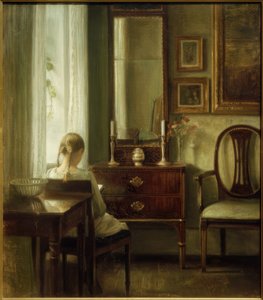 若い女性の読書 作： Carl Holsoe