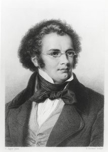 H.レーマーが彫刻したフランツシューベルト（1797-1828）の肖像 作： Carl Jaeger