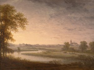 ヴェステロース（Västerås）を背景にした広大な風景 作： カール・ヨハン・ファルクランツ