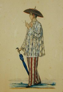 Un Mestizo de Manila (手彩色リトグラフ) 作： Carl Johann Karuth