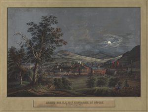 Zöptau の K. K. Private Iron Factory の眺め 作： Carl Julius Rieden