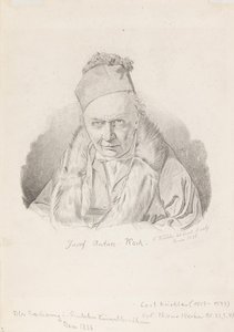 画家ヨーゼフ・アントン・コッホの肖像 1768-1839, 1836. 作： Carl Küchler
