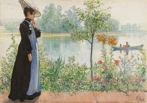 カリン・バイ・ザ・ショア 作： Carl Larsson