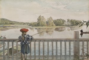 Lisbeth Angling、「A Home」シリーズ、1895年頃（紙に水彩） 作： Carl Larsson