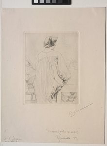 後ろから見たリズベット 作： Carl Larsson