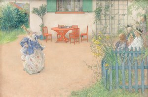 P.D.A. 作のおとぎ話 "Fågel Blå" に登場する邪悪な王女としてのリズベット。 アテルボム 作： Carl Larsson