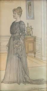 Signe Thiel夫人の肖像 作： Carl Larsson