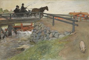 橋、ホームシリーズから、c.1895（紙にトイレ）