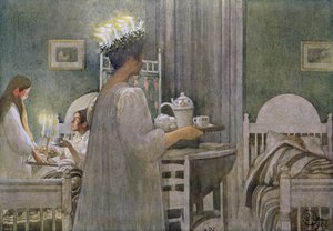 12月13日 聖ルーシーの祝日 作： Carl Larsson