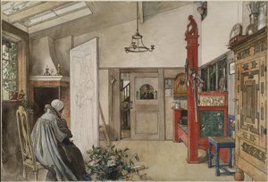 スタジオ、Aホームシリーズ、c.1895（紙にトイレ）