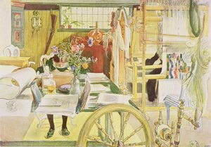 ワークルーム、パブ。 「Lasst Licht Hinin」（「Let in More Light」）、1909 作： Carl Larsson