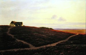 ユトランドのコテージ」（油彩・キャンバス） 作： Carl Locher