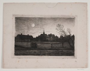 ホルンベック教会、夏の夜 作： Carl Locher