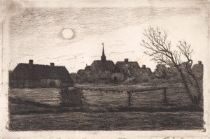 ホルンベック教会、夏の夜 作： Carl Locher