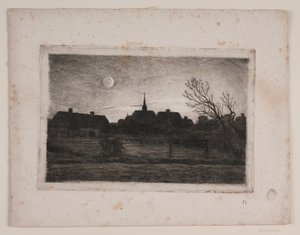 ホルンベック教会、夏の夜 作： Carl Locher