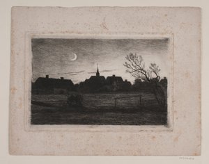 ホルンベック教会、夏の夜 作： Carl Locher