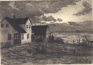 海沿いの家。 ティスヴィルデ 作： Carl Locher