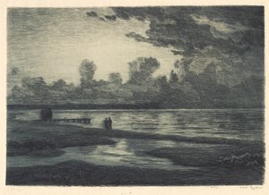 ホルンベック ビーチでの夏の夜 作： Carl Locher