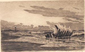 スカーゲン灯台の難破船 作： Carl Locher