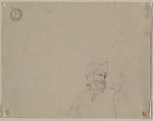 風景の中の兵士 (裏面) 作： Carl Ludwig Tischbein