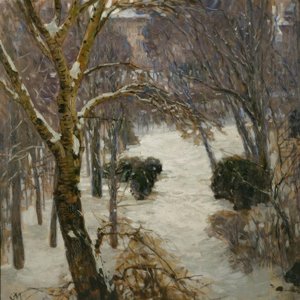 冬のハイリゲンシュタット公園 作： Carl Moll