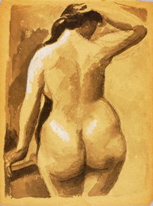 女性ヌードの後ろ姿 作： Carl Newman