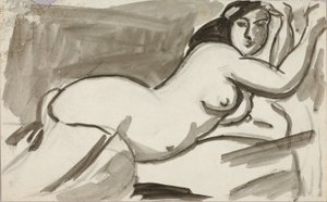横たわる女性ヌード 作： Carl Newman