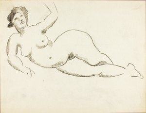 横たわる女性ヌード 作： Carl Newman