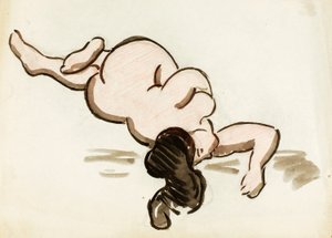 横たわる女性ヌード 作： カール・ニューマン