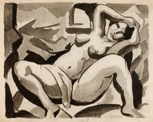 横たわる女性ヌード 作： Carl Newman