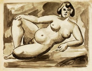 横たわる女性ヌード 作： Carl Newman