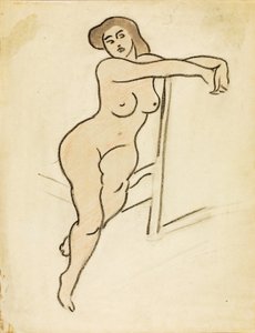 座った女性のヌード 作： Carl Newman