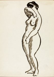立ち姿の女性ヌード 作： Carl Newman