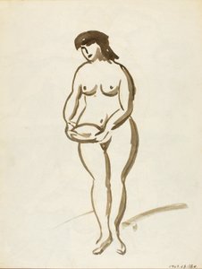 立ち姿の女性ヌード 作： Carl Newman