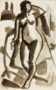 立ち姿の女性ヌード 作： Carl Newman