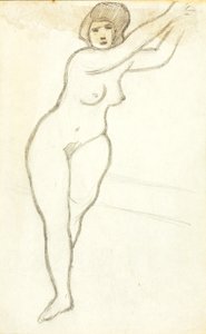 立ち姿の女性ヌード