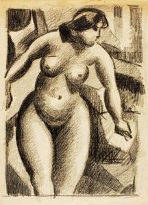 立ち姿の女性ヌード 作： Carl Newman