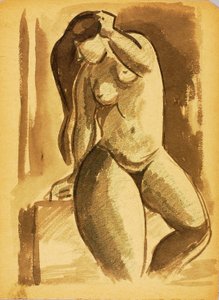 立ち姿の女性ヌード 作： Carl Newman