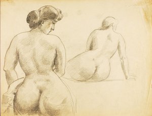 二人の女性のヌード 作： Carl Newman