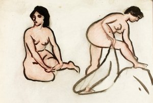 二人の女性のヌード 作： カール・ニューマン