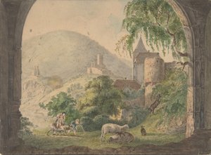 ネッカーシュタイナハの 4 つの城、1800 年から 1818 年。 作： Carl Philipp Fohr