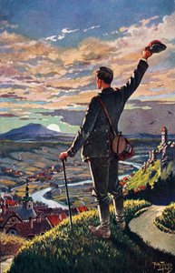 カール・ロバート・アーサー・ティーレ（1860-1936）が描いた「兵士の帰還」。
